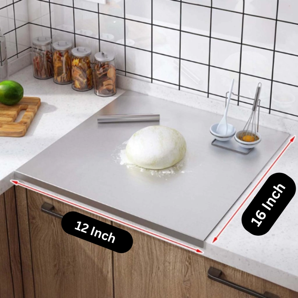 12 Inch by 16 Inch Stainless Steel Chopping Board
