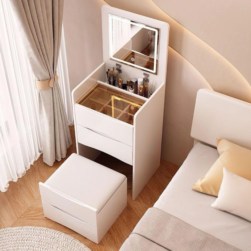 Modern Makeup Table with Mirror and Storage