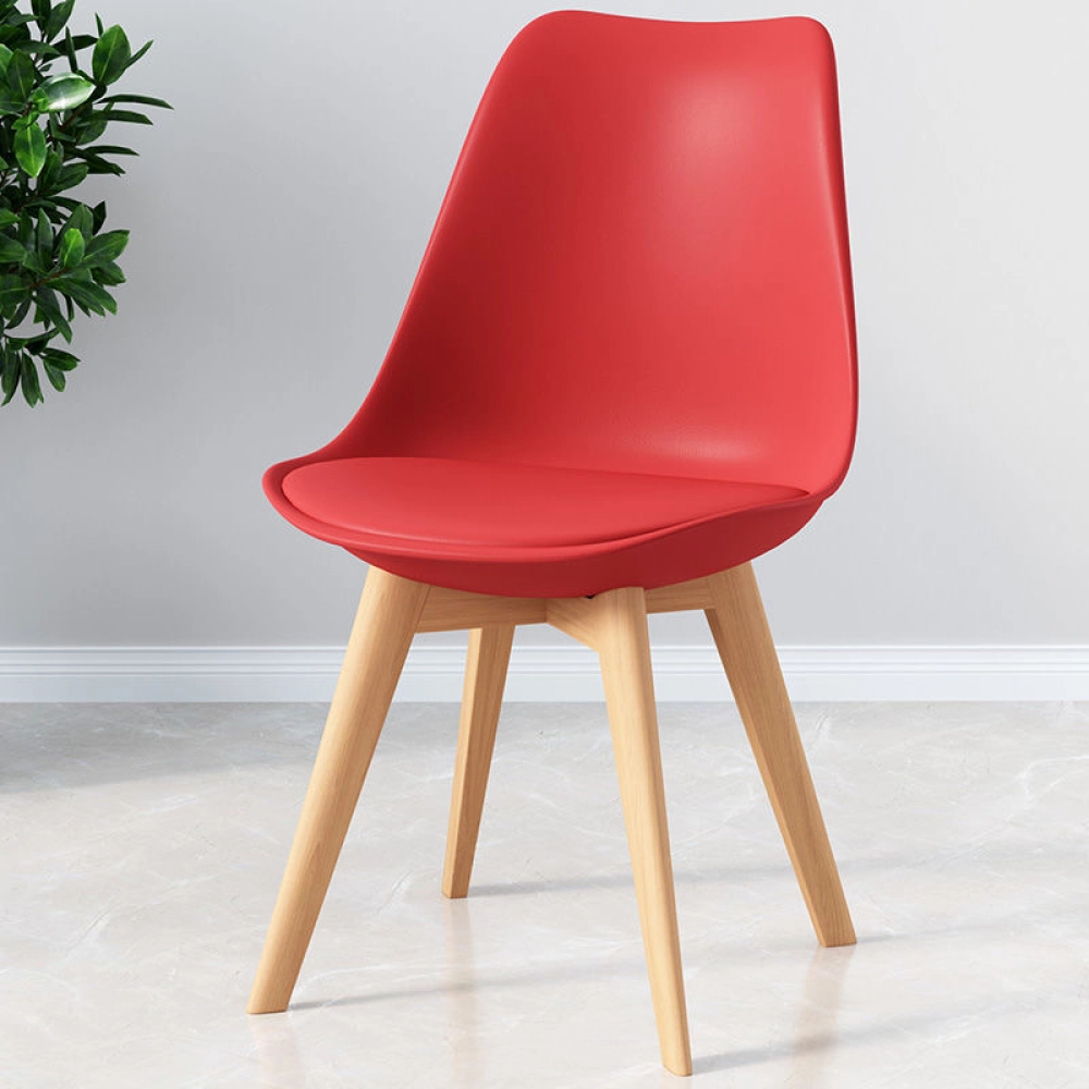 Solfa Tulip Chair  (Red)