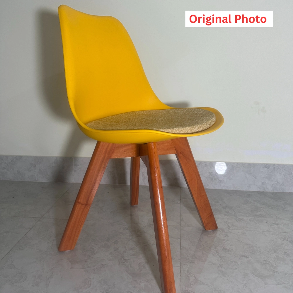 Solfa Tulip Chair  (Yellow)